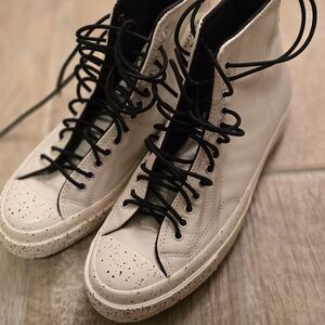 Converse High-Top Sneakers in Black and Cream